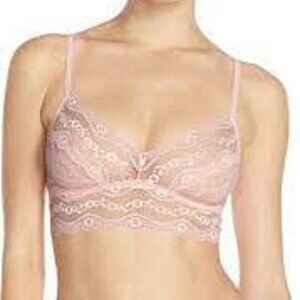 b.tempt'd by Wacoal Lace Kiss Bralette Women's size L Nude Beige 910182 NEW